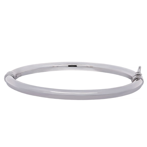 Italian High Polished Bangle in Sterling Silver