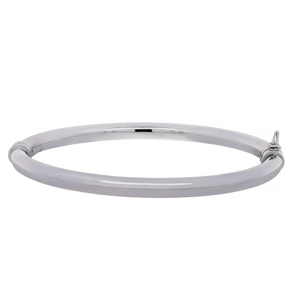Italian High Polished Bangle in Sterling Silver