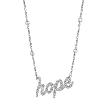 Sterling Silver and Diamond Identity Necklace