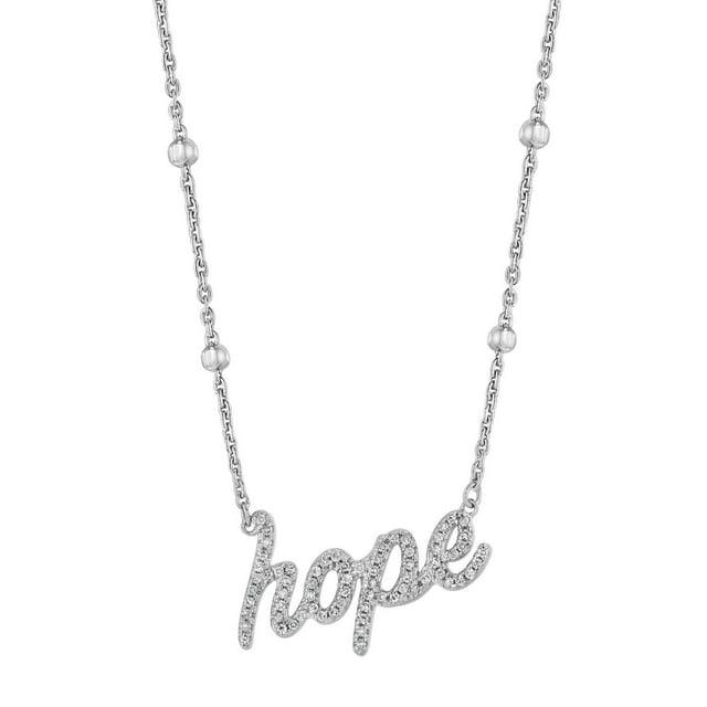 Sterling Silver and Diamond Identity Necklace
