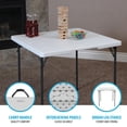 thumbnail image 4 of Lifetime 34" Residential Square Fold-In-Half Table, White, 4 of 10