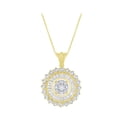 thumbnail image 1 of 0.46 CT.T.W. Round & Baguette Diamond Pendant Necklace in 14K Gold, 1 of 8