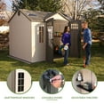 thumbnail image 4 of Lifetime 10' x 8' Outdoor Storage Shed with Carriage Doors, 4 of 12