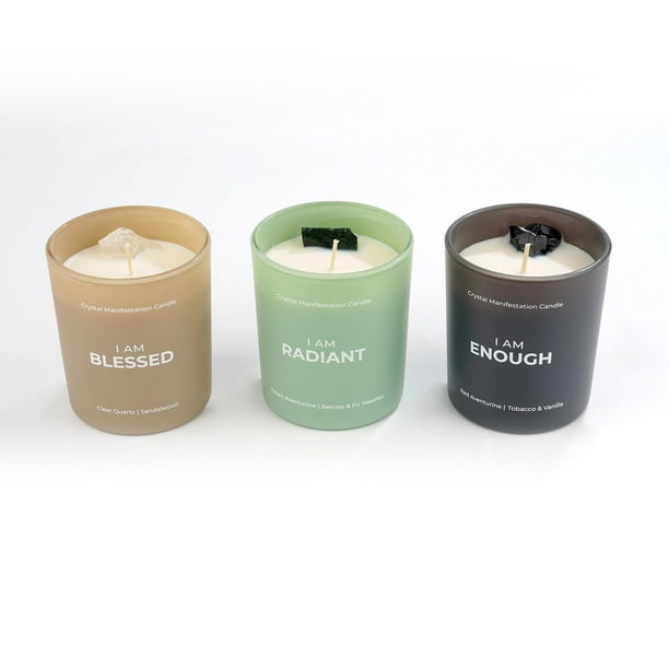 Jill Zarin Home Manifestation Candle, Set of 3, Assorted Colors