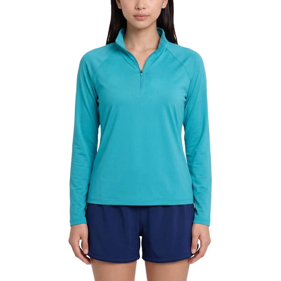 Lands' End Women's Quarter Zip Rashguard