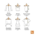 thumbnail image 9 of The Original Kangaroo™ Hanger 40-Pack - Made in Wisconsin, USA with 100% recycled material - The patented design clips in pants, shirts, straps, tanks, jackets and even entire outfits on a single hanger, 9 of 9
