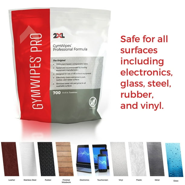 2XL Professional Gym Wipes, Unscented (700 wipes/pk., 4 pk