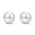 thumbnail image 2 of White Cultured Freshwater Pearl Stud Earrings, 2 of 2