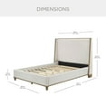 thumbnail image 2 of Westport  Beige Fabric Upholstery  and Wood Queen Size Bed Frame, 2 of 11
