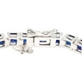 thumbnail image 4 of Princess Cut Gemstone Tennis Bracelet in Sterling Silver, 4 of 5