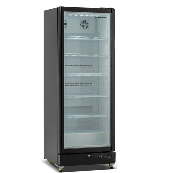 Hamilton Beach Commercial Refrigerator, 17.0 Cu. Ft., Glass Display, Frost-Free, Black