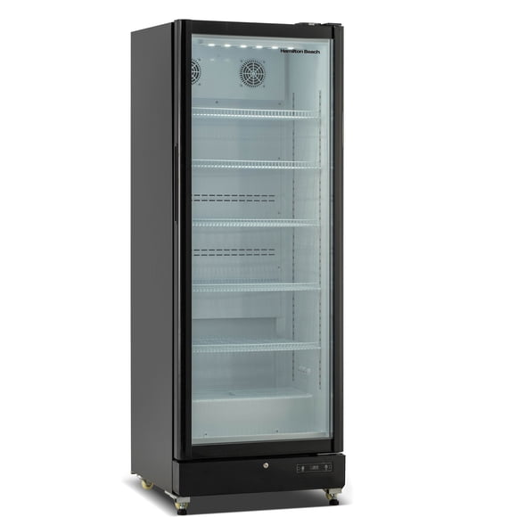 Hamilton Beach Commercial Refrigerator, 17.0 Cu. Ft., Glass Display, Frost-Free, Black