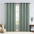 thumbnail image 1 of Aria Embroidery Window Panel Curtains (Pair) 5" to 8" Length Options, 1 of 4