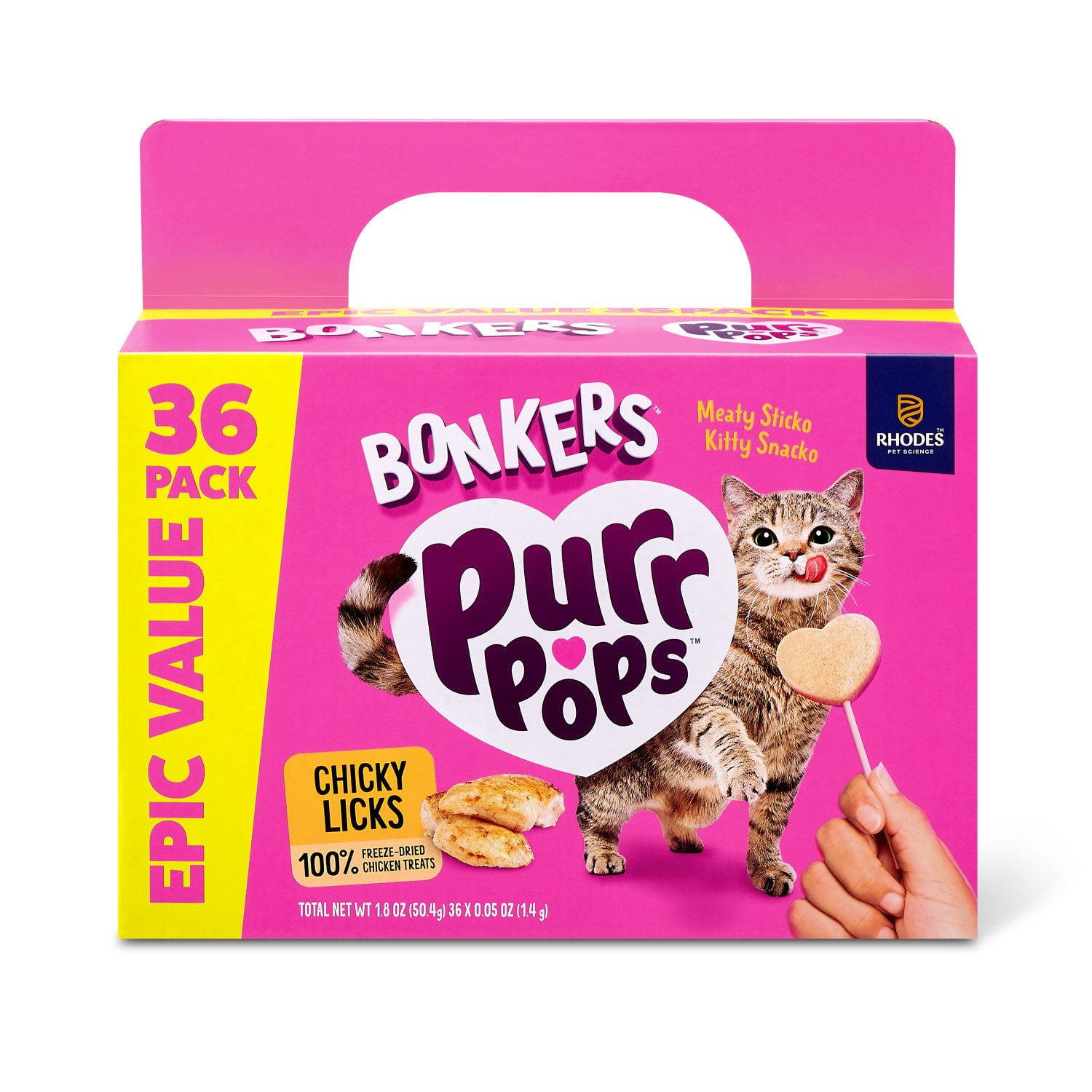 POP キャットフード Bonker's Freeze Dried Catnip and Chicken Purrpops 18 Piece