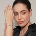 thumbnail image 6 of Lab Created Round Cut Diamond Tennis Bracelet in 18K Gold, 6 of 8