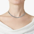 thumbnail image 4 of Italian Sterling Silver Herringbone Chain Necklace, 4 of 7