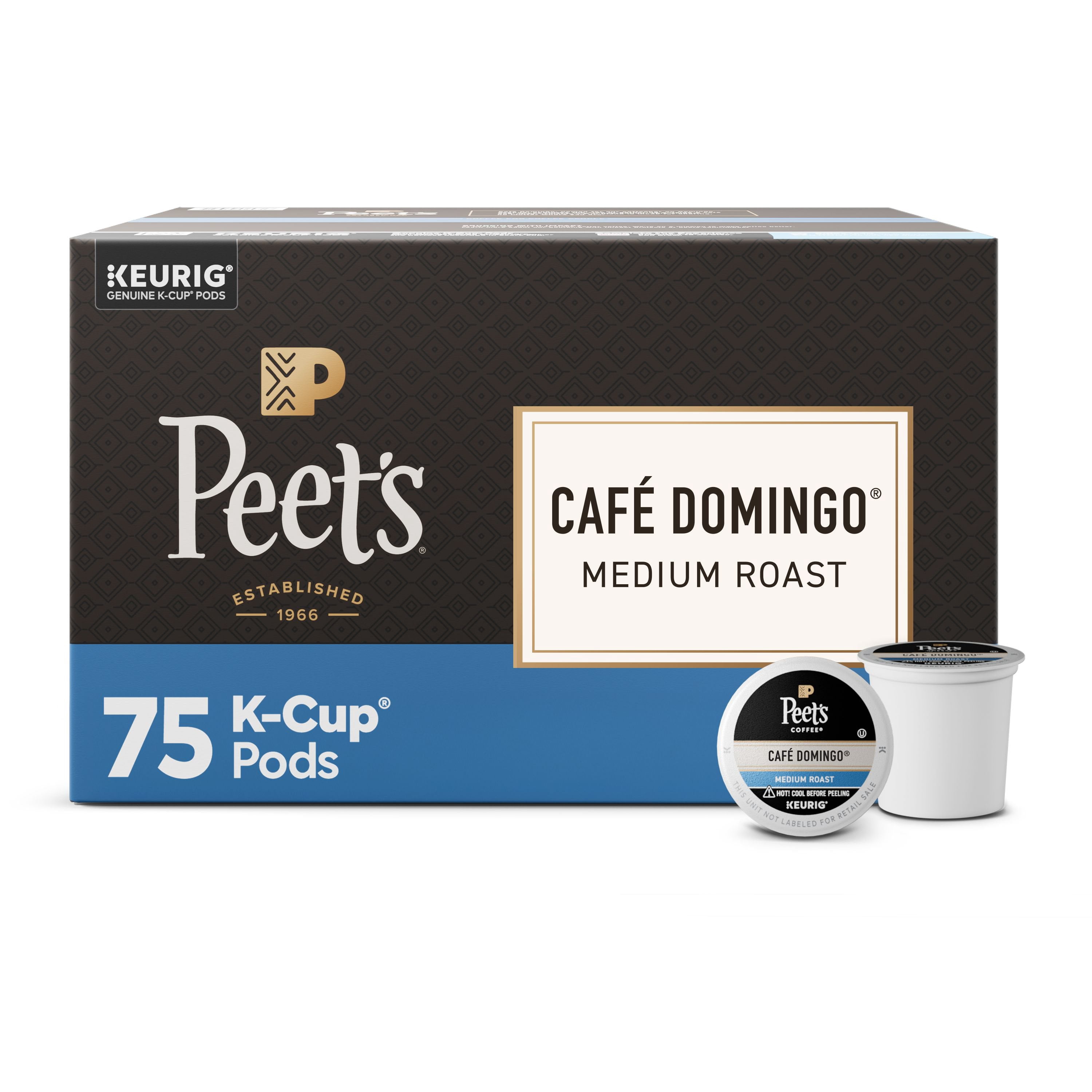 Peet's Coffee Medium Roast K-Cup Pods, Café Domingo 75 ct.
