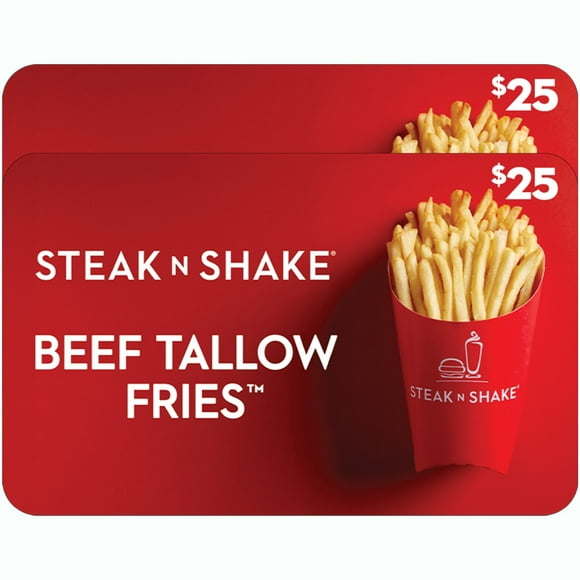 Steak 'n Shake $50 Gift Card Multi-Pack, 2 x $25