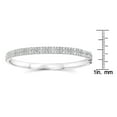 thumbnail image 4 of Lab Created White Sapphire Oval Bangle Bracelet in Sterling Silver, 4 of 5