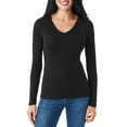 thumbnail image 1 of Member's Mark Women's Long Sleeve V-Neck Tee, 1 of 4