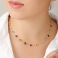 thumbnail image 5 of Multi Gemstone Station Necklace in 14 Karat Yellow Gold, 5 of 6