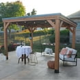 thumbnail image 3 of Backyard Discovery Arcadia Cedar Gazebo with PowerPort, Choose Size, 3 of 14
