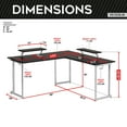 thumbnail image 7 of Techni Sport TS-220L Warrior L-Shaped Computer Gaming Desk, Assorted Colors, 7 of 14