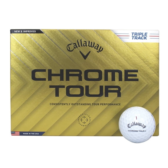 Callaway Chrome Tour Triple Track Golf Balls, 12-Pack