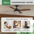 thumbnail image 9 of Hunter 52" Ocala Fresh White Outdoor Damp Rated Ceiling Fan with LED Light Kit and Pull Chain, 9 of 16