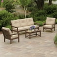 thumbnail image 1 of POLYWOOD Gulf Shores Sofa Seating Set with Sunbrella Fabric, 4pc, 1 of 12