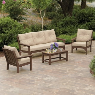 POLYWOOD Gulf Shores Sofa Seating Set with Sunbrella Fabric, 4pc
