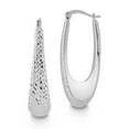 thumbnail image 1 of Elongated Oval Hoop Earrings in 14K Gold, 1 of 4