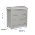 thumbnail image 8 of Delta Children Perry 3 Drawer Dresser with Changing Top and Interlocking Drawers, Choose Color, 8 of 14