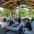 thumbnail image 9 of Backyard Discovery 14' x 12' Cedar Wood Peak Roof Gazebo with PowerPort, 9 of 17