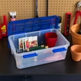 thumbnail image 5 of IRIS USA WeatherPro, 16 Quart Clear Plastic Storage Box with Protective Gasket Lid, 11.81" W x 17.43" L x 6.69" H, 6 Piece Set, 5 of 9