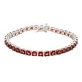 thumbnail image 1 of Princess Cut Gemstone Tennis Bracelet in Sterling Silver, 1 of 3