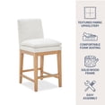 thumbnail image 3 of Cole & Rye Set of 2 Signature Fabric Counter Stool, 3 of 10