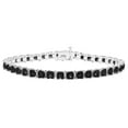 thumbnail image 1 of Princess Cut Gemstone Tennis Bracelet in Sterling Silver, 1 of 4