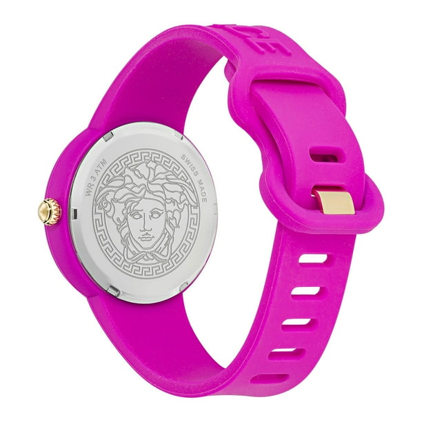 Versace Medusa Pop Swiss Quartz Pink Silicone Women's Watch, 39mm