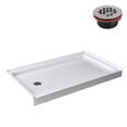 thumbnail image 5 of Streamline 60 in. x 36 in. Alcove Acrylic Shower Base With Left, Center or Right Drain / Glossy Black or White, 5 of 9