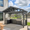 thumbnail image 1 of Range Covered L-Shape Outdoor Kitchen w/ Grill & Pizza Oven, 1 of 24