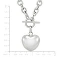 thumbnail image 7 of Puffy Heart Toggle Pendant Necklace in Sterling Silver, 7 of 9
