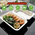 thumbnail image 3 of Kanak Sustainables™ Hoagie Hinged Lid To Go Food Container 9" x 6" , 75 ct., 3 of 5