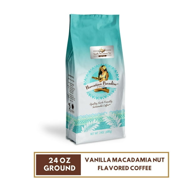 Hawaiian Paradise バニラマカダミアナッツ 680g×5 Hawaiian Paradise Coffee Ground Coffee, Vanilla Macadamia Nut, 24