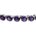 thumbnail image 2 of Round Cut Gemstone Swirl Tennis Bracelet in Sterling Silver, 2 of 2