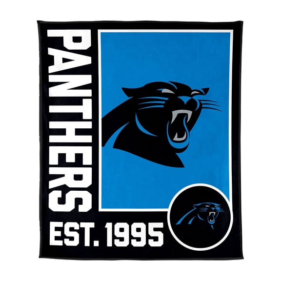 Logo Brands Carolina Panthers 60"x70" Super Plush Blanket