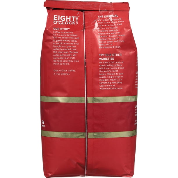 Eight O'Clock Medium Roast Whole Bean Coffee, The Original, 40 oz