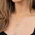 thumbnail image 5 of 2.00 CT. T.W. Diamond Cross Pendant in 14K Gold, 5 of 6