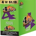 thumbnail image 1 of 4K's Cigarillo Foil Pouch, White Grape Pre-Priced $1.19 for 4 cigars, 15 pack, 1 of 2
