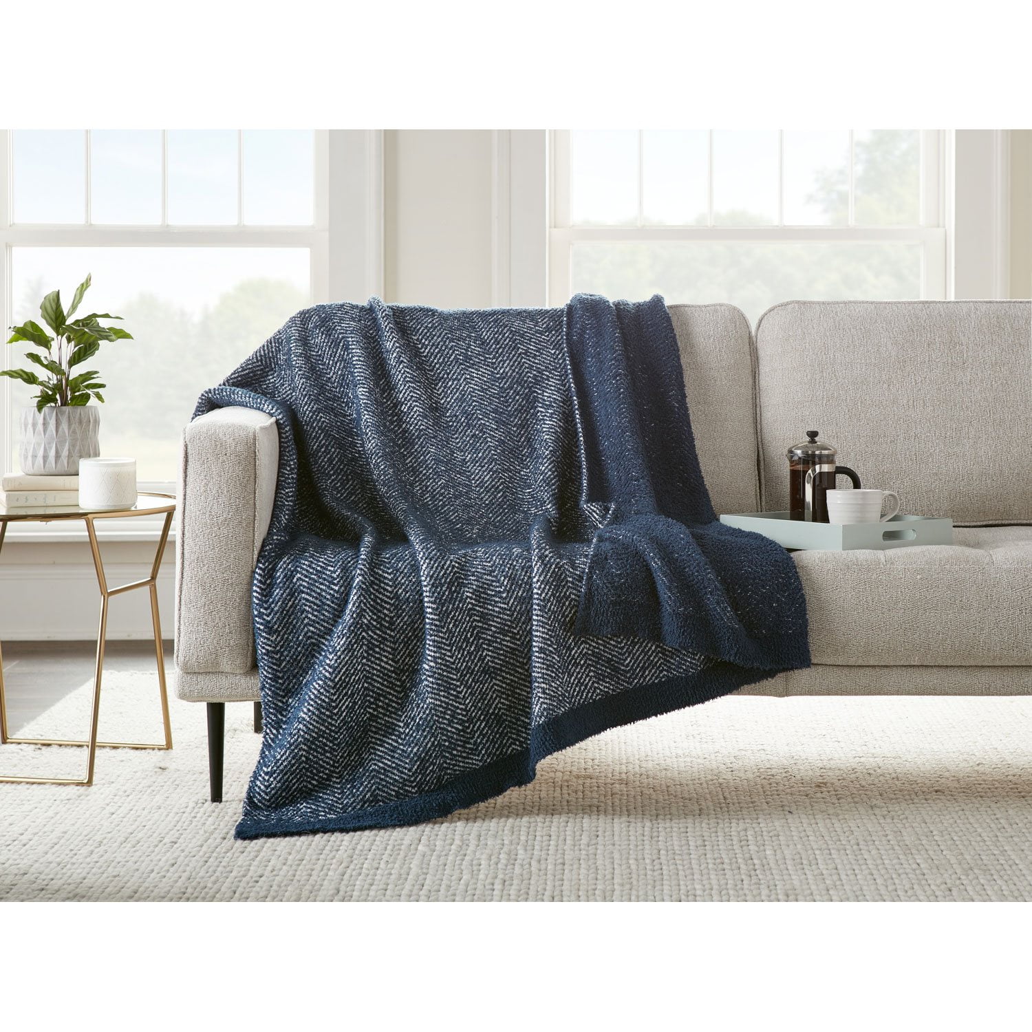 Member's Mark Luxury Premier Collection Herringbone Cozy Knit